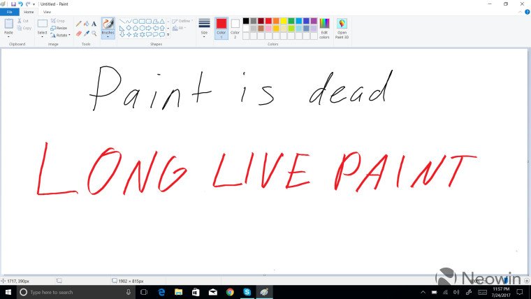 Дождались: три года спустя Microsoft сдержала своё обещание насчёт классического Paint