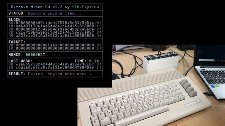 39-летний компьютер Commodore 64 научили майнить Bitcoin