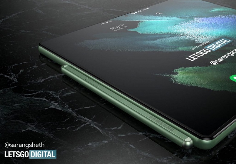 Так выглядит потенциальный Galaxy Z Fold Tab. Планшет Samsung с гибким экраном, складываемым вдвое, показали на качественных рендерах - 6 Так выглядит потенциальный Galaxy Z Fold Tab. Планшет Samsung с гибким экраном, складываемым вдвое, показали на качественных рендерах