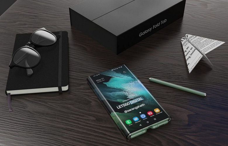 Так выглядит потенциальный Galaxy Z Fold Tab. Планшет Samsung с гибким экраном, складываемым вдвое, показали на качественных рендерах - 8 Так выглядит потенциальный Galaxy Z Fold Tab. Планшет Samsung с гибким экраном, складываемым вдвое, показали на качественных рендерах