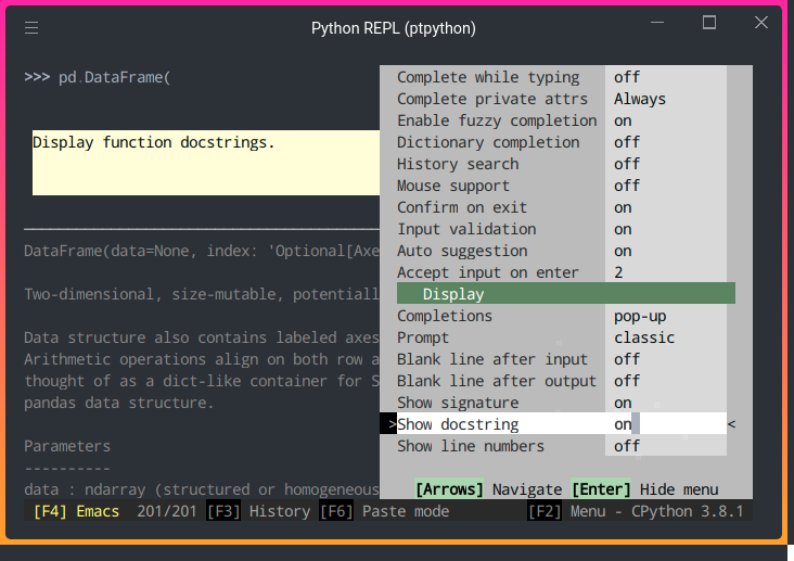 Ptpython: улучшенный REPL для Python - 11