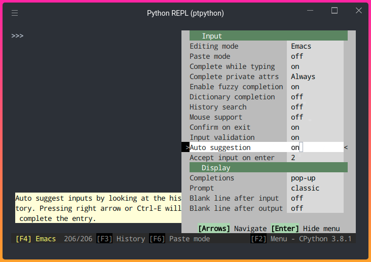 Ptpython: улучшенный REPL для Python - 5