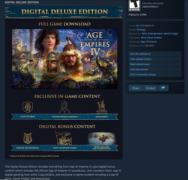 Age of Empires IV засветилась в Steam и на скриншотах