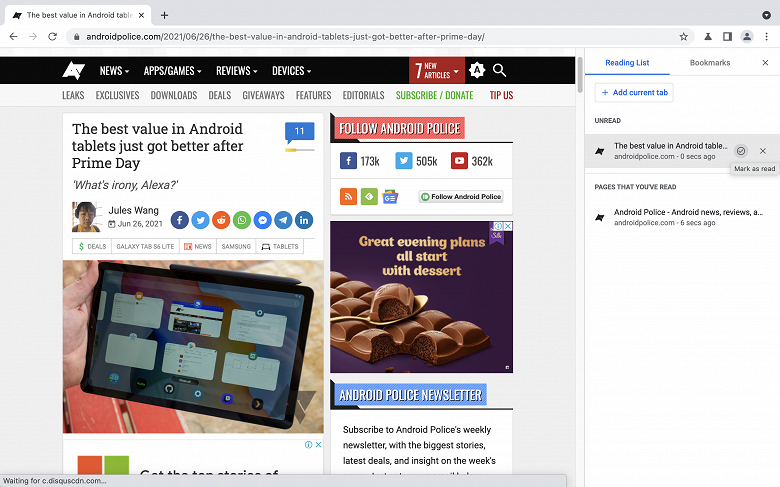 Совсем как в Safari: в Google Chrome появилась удобная боковая панель с закладками и списком чтения