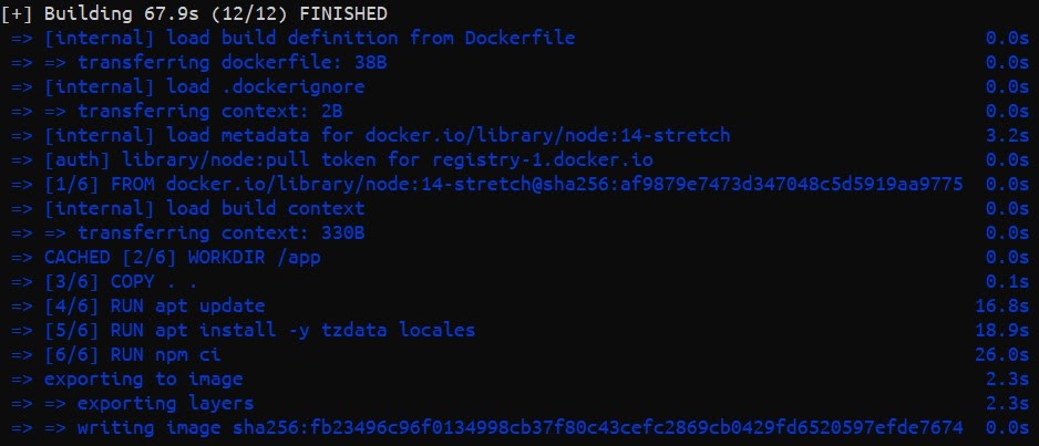 Вывод Docker + BuildKit