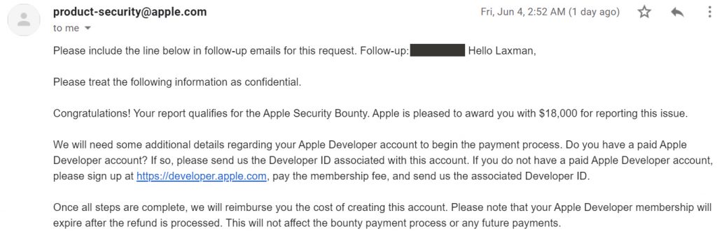 Почему я отказался от 18 тысяч долларов по баунти-программе Apple - 18