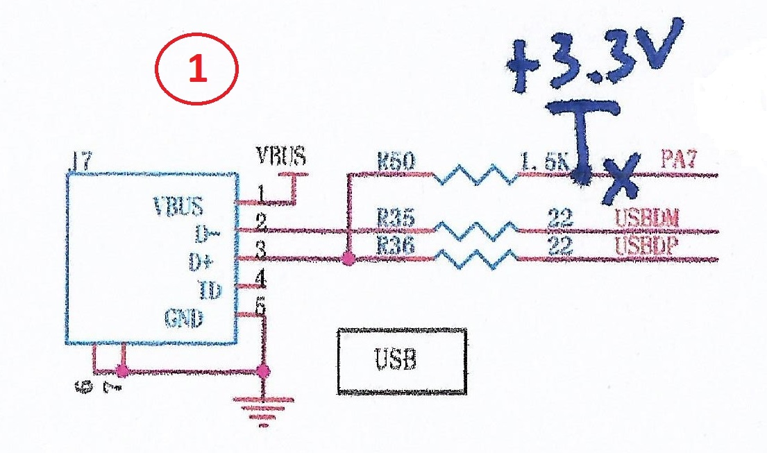 Рис.3.  Переделки USB  порта.