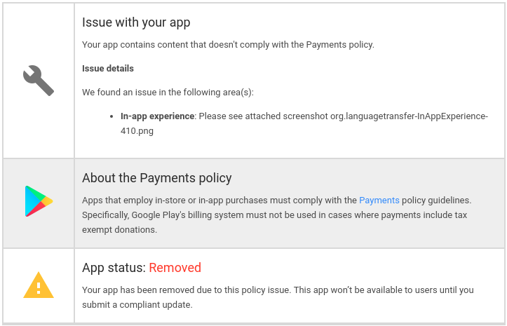 Google удалил приложение с Play Store за ссылку на официальный вебсайт продукта - 2