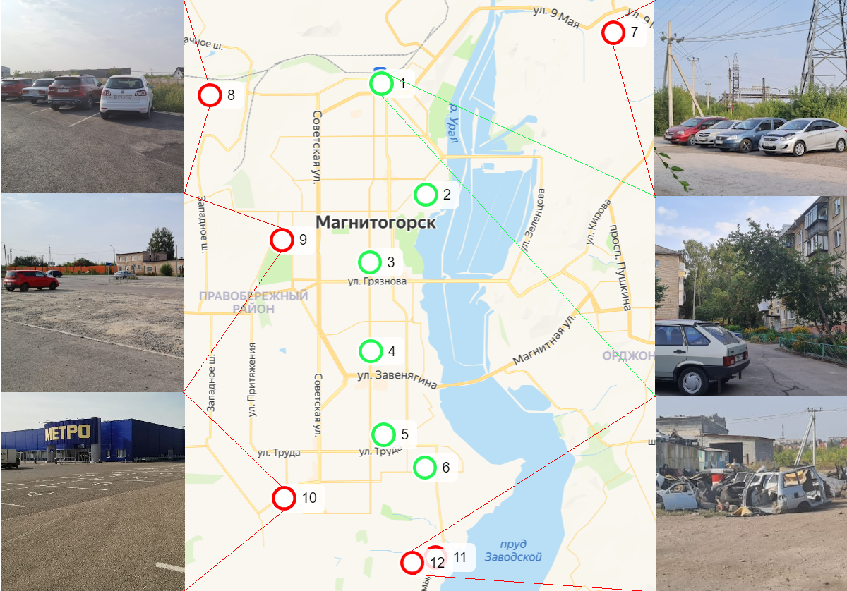 Общий вид позиций для нахождения координат LBS Общий вид позиций для нахождения координат LBS