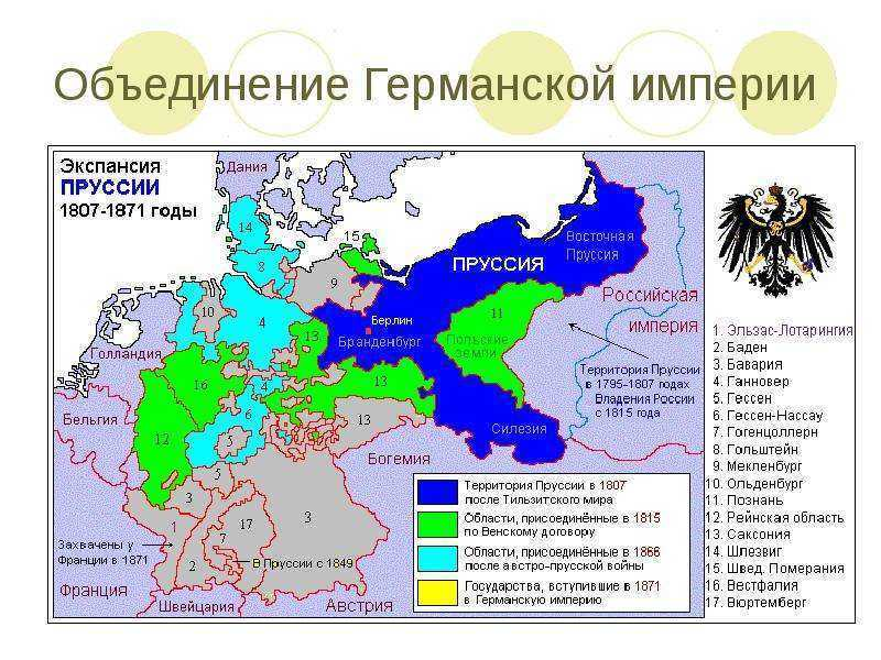 Реформы в Пруссии сделали эту страну бесспорным лидером в глазах немцев, тем образцом, к которому стоит стремиться, поэтому нет ничего удивительно в том, что именно Пруссия станет центром притяжения для немцев и объединителем Германии