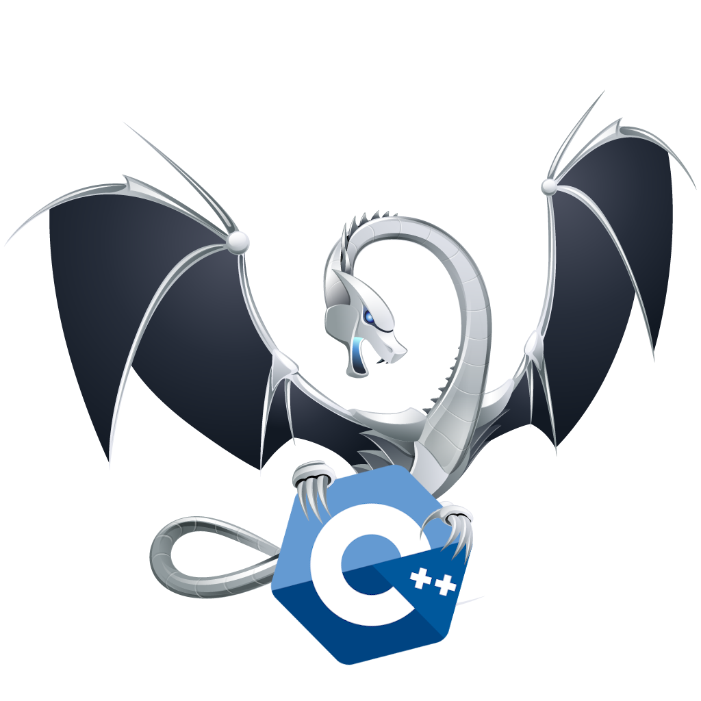 Маскот LLVM держит в лапах C++