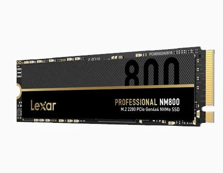 Твердотельный накопитель Lexar Professional NM800 обеспечивает скорость последовательного чтения до 7400 МБ/с 