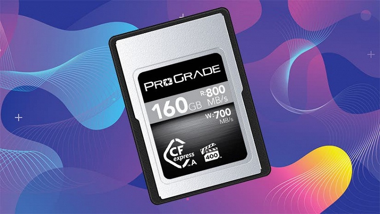 Компания ProGrade представила карту памяти CFexpress Type A объемом 160 ГБ, которая заметно дешевле подобной карты Sony - 1 Компания ProGrade представила карту памяти CFexpress Type A объемом 160 ГБ, которая заметно дешевле подобной карты Sony