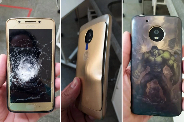 Когда трава была зелёной, а смартфоны &mdash; металлическими. Motorola Moto G5 спас владельца от пули