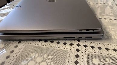 Новый MacBook Pro с чёлкой оказался очень толстым. Опубликовано сравнение с 15-дюймовым MacBook Pro - 3 Новый MacBook Pro с чёлкой оказался очень толстым. Опубликовано сравнение с 15-дюймовым MacBook Pro
