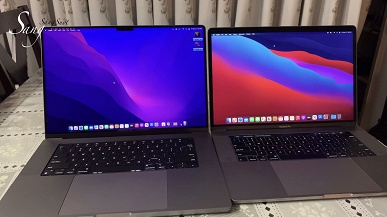 Новый MacBook Pro с чёлкой оказался очень толстым. Опубликовано сравнение с 15-дюймовым MacBook Pro - 4 Новый MacBook Pro с чёлкой оказался очень толстым. Опубликовано сравнение с 15-дюймовым MacBook Pro