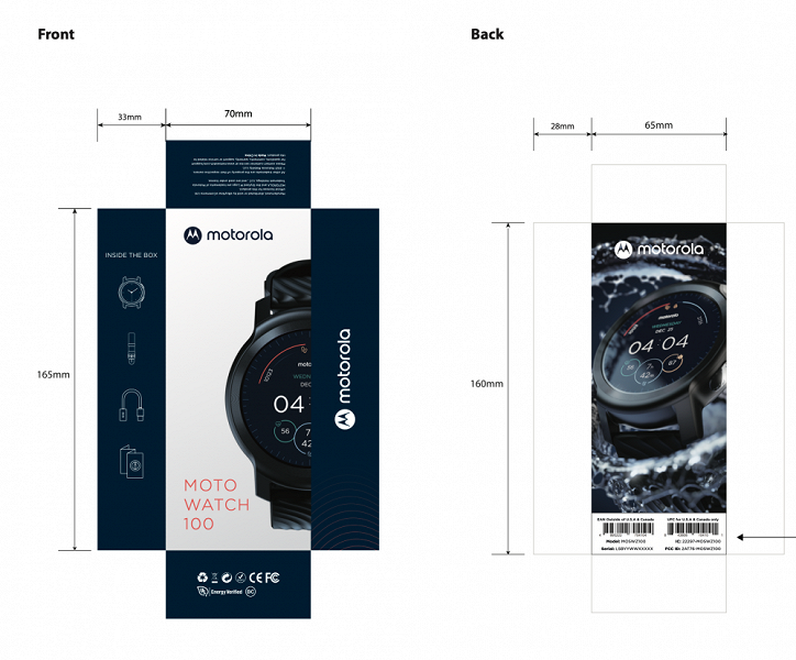Это уже не Motorola. Бюджетные умные часы Moto Watch 100 готовятся к выходу на рынок
