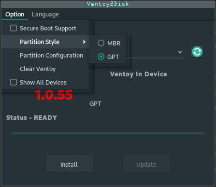 Ventoy Qt5 GUI