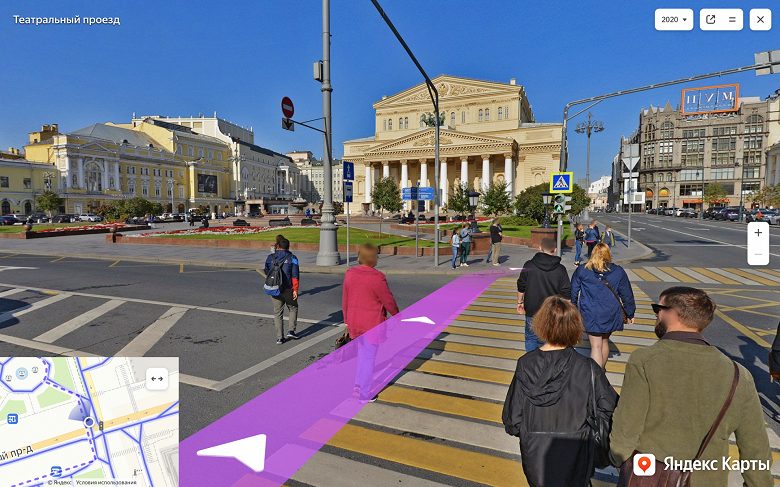 В Яндекс.Картах появились интерактивные панорамы &mdash; можно построить пешеходный маршрут и прогуляться по нему