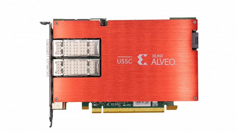 Xilinx называет Alveo U55C своей самой производительной картой-ускорителем