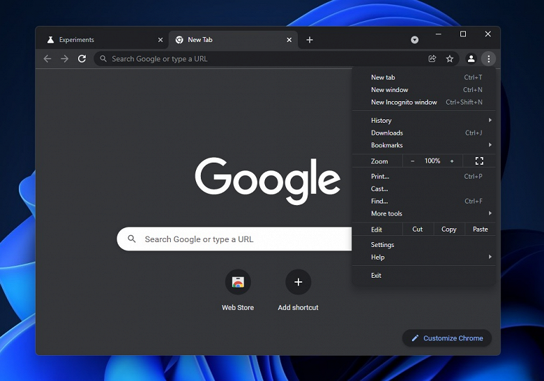 Google Chrome приносит в Windows 10 стиль Windows 11