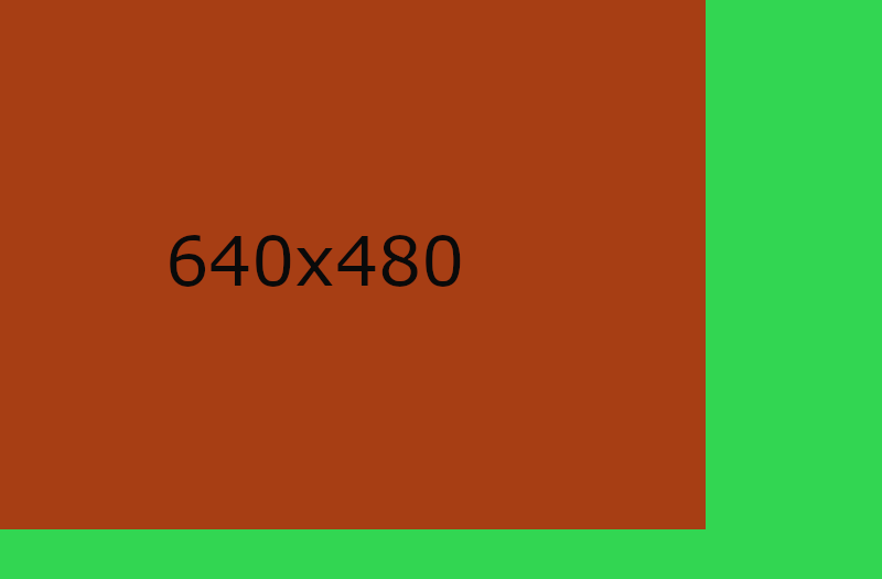 Видимая область (коричневый) и невидимая (зеленый)