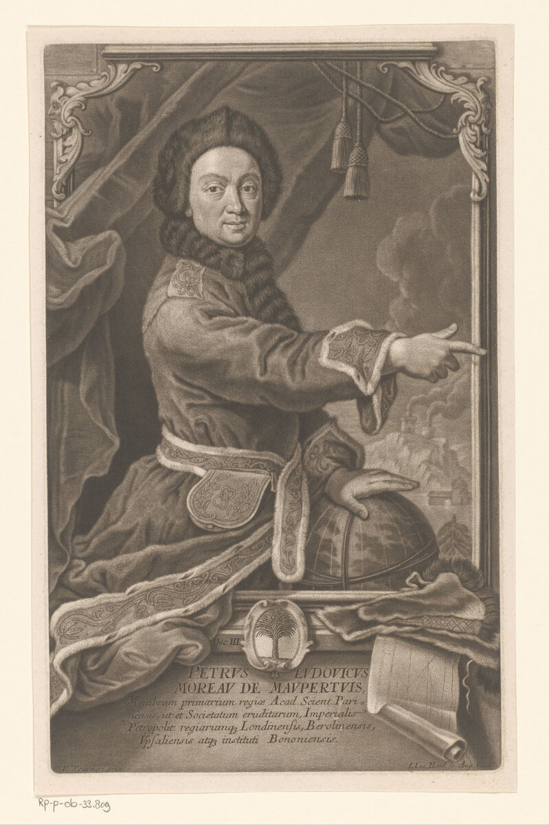 Портрет Мопертюи, 1744 (худ. Johann Jacob Haid).