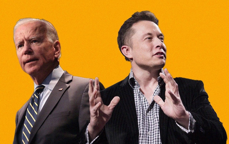 &laquo;Байден &mdash; это марионетка из мокрого носка в человеческом обличье&raquo;, &mdash; Илон Маск жёстко раскритиковал президента США