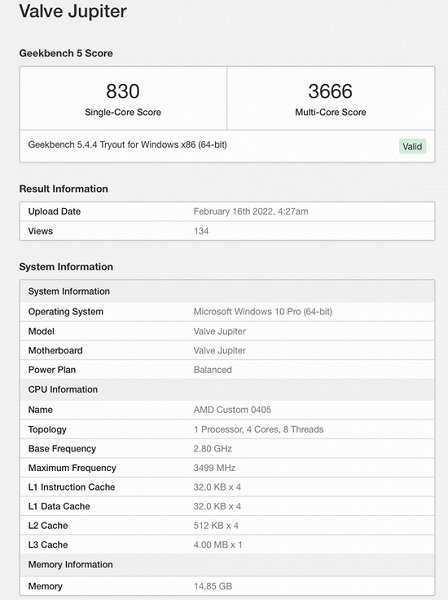 Производительность игровой консоли Steam Deck &mdash; на уровне AMD Ryzen 7 3700U, выпущенного в 2019 году