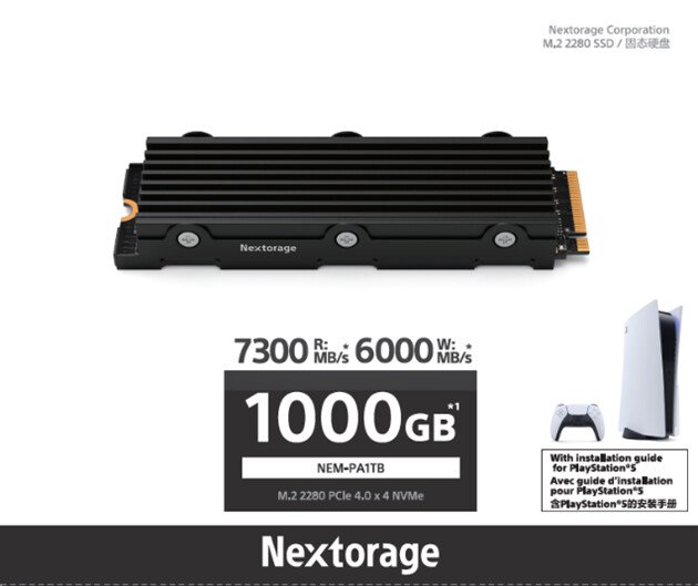 Твердотельные накопители Nextorage NEM-PA типоразмера M.2 оснащены интерфейсом PCIe 4.0