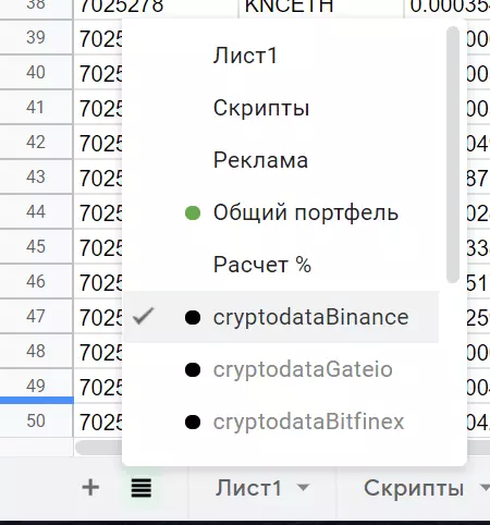 Как вести учет криптовалютного портфеля в Гугл Таблицах - 7