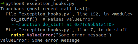 Трейсбек, который выводит better-exceptions Трейсбек, который выводит better-exceptions