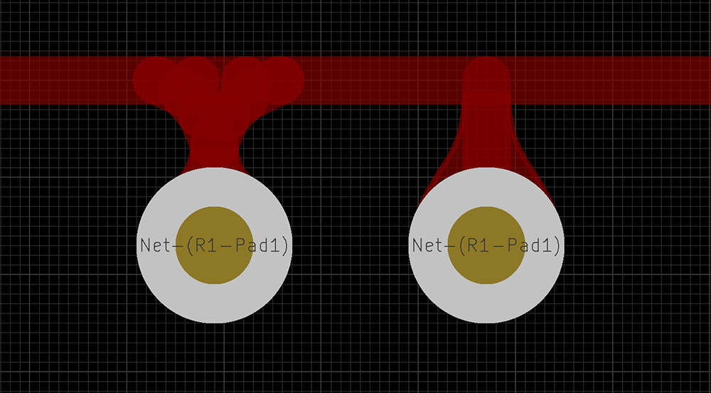 KiCad: скругление дорожек и создание каплевидных падов - 25