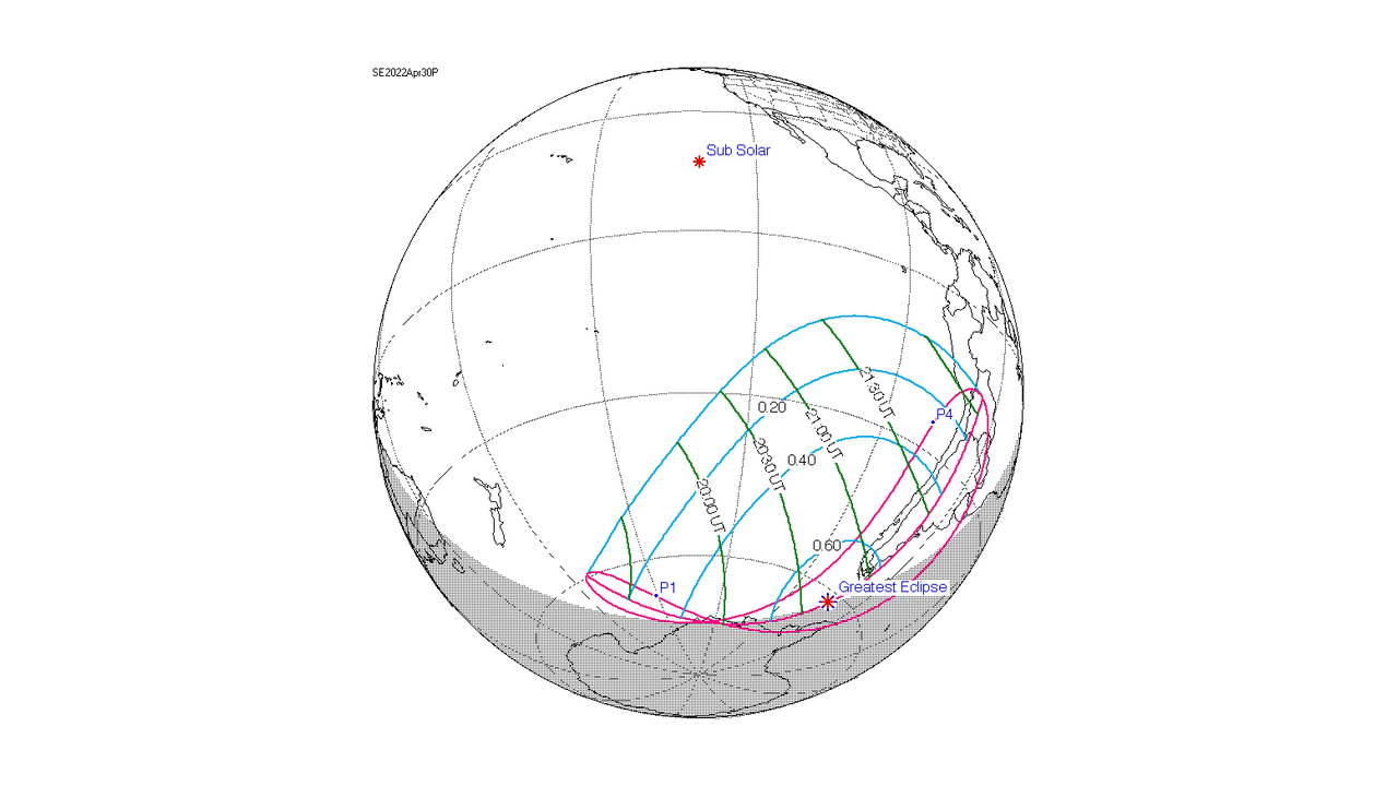 Частное солнечное затмение 30 апреля 2022 года - 1
