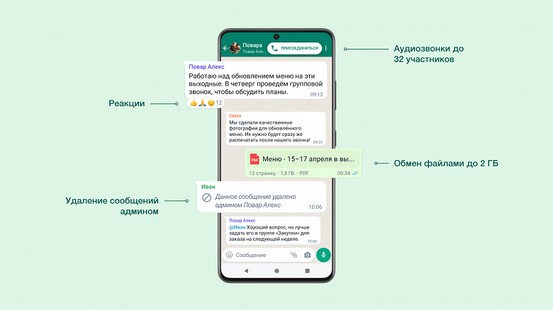 В WhatsApp стали доступны «Реакции» для всех пользователей