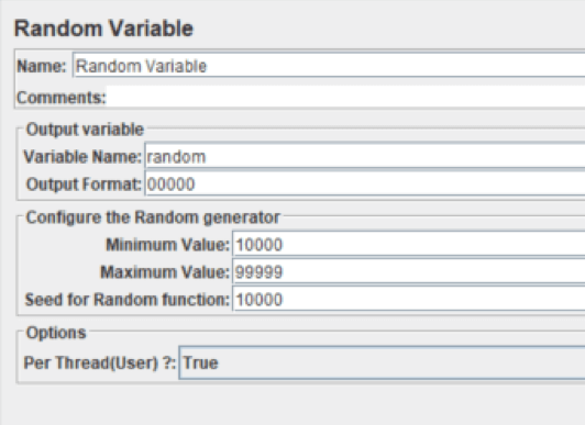 JMeter. Create random variable