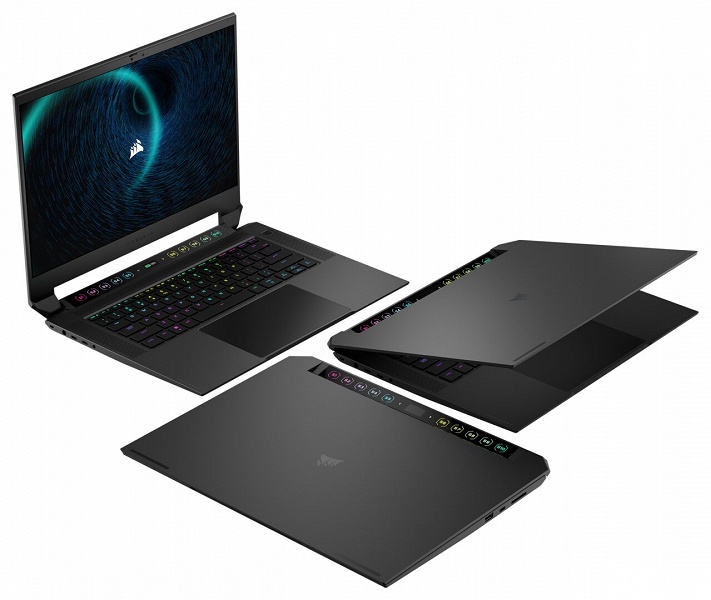 Никаких компонентов Intel. Представлен игровой ноутбук Corsair Voyager a1600 AMD Advantage Edition с необычной дополнительной панелью