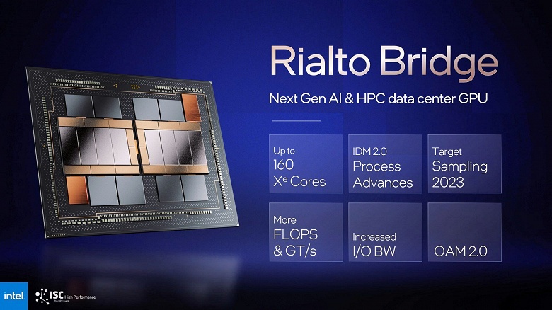 Intel, так и до киловатта недолго. Компания представила ускоритель Rialto Bridge с TDP 800 Вт