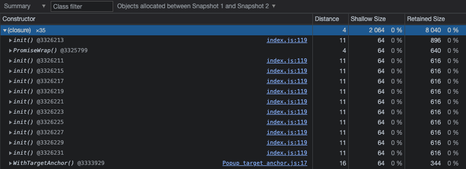 Память в браузерах и в Node.js: ограничения, утечки и нестандартные оптимизации - 14 Closure leak