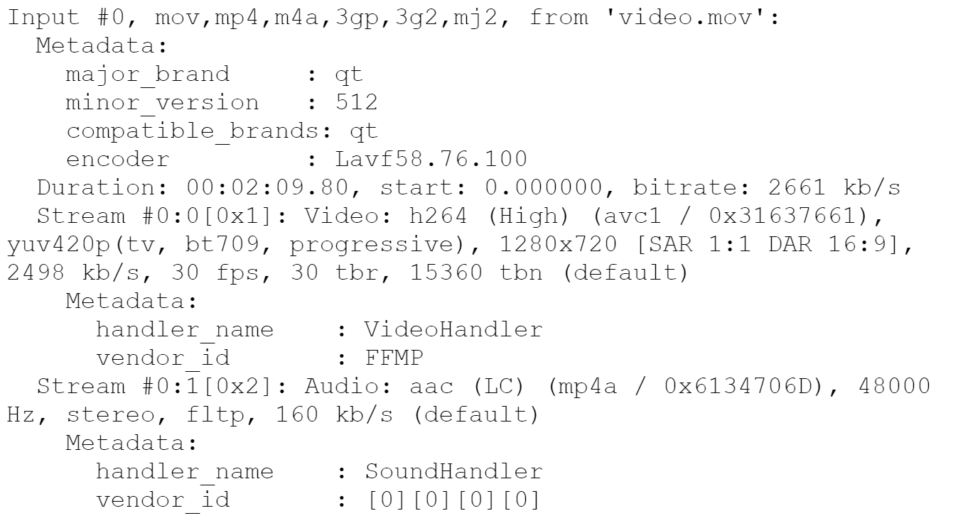 Рис. 30 Метаданные фрагментированного MOV файла Рис. 30 Метаданные фрагментированного MOV файла