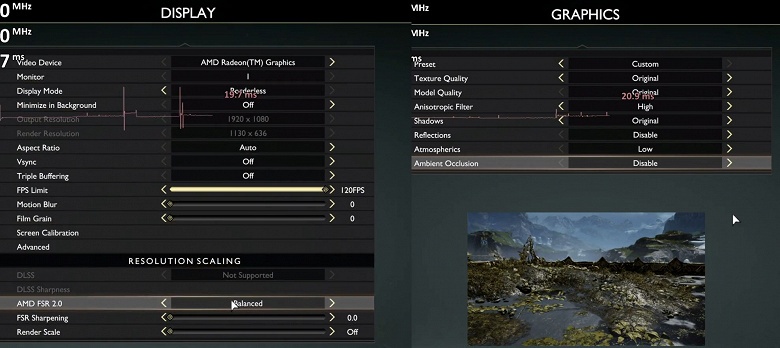 Технология AMD FSR 2.0 творит чудеса. С ее помощью встроенный GPU Radeon 660M 6-ядерного процессора в Ryzen 5 6600H выдает 30 FPS в игре God of War при разрешении Full HD - 3 Технология AMD FSR 2.0 творит чудеса. С ее помощью встроенный GPU Radeon 660M 6-ядерного процессора в Ryzen 5 6600H выдает 30 FPS в игре God of War при разрешении Full HD