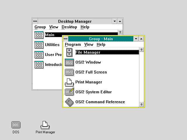 Интерфейс OS/2 1.2