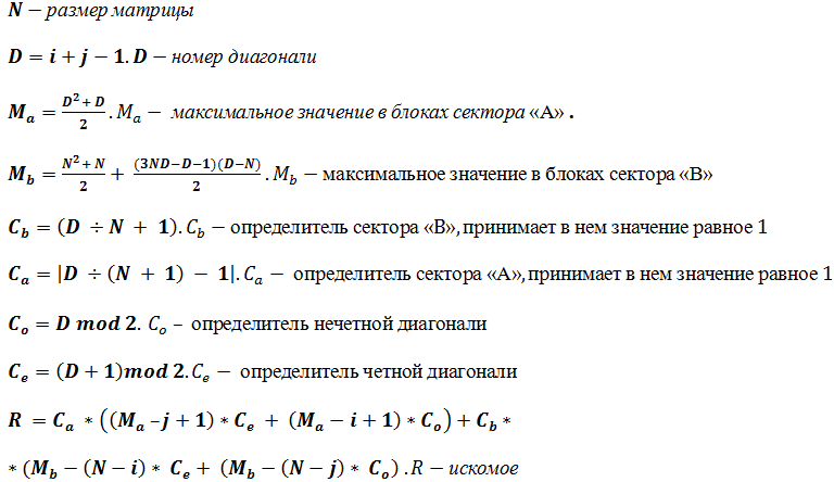 Математическое решение задачи о матрице «змейкой» - 38