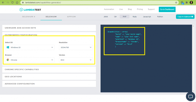 Обработка окон и вкладок браузера в Selenium PHP - 3