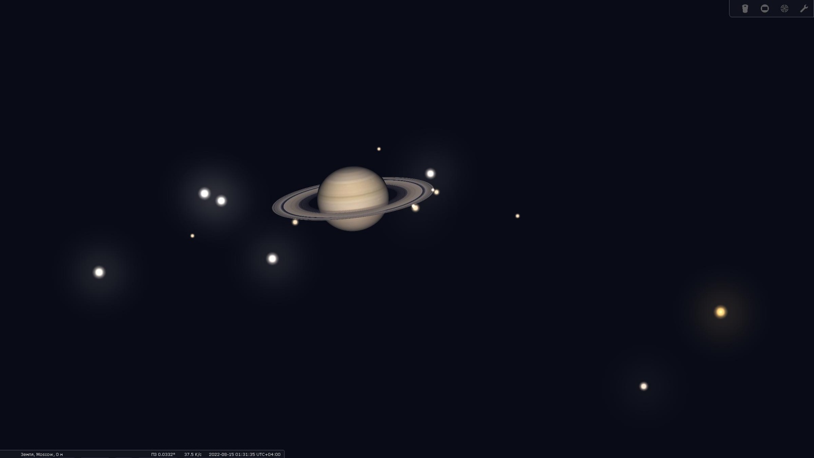 Ночь с 14 на 15 августа 2022. Противостояние Сатурна - 1