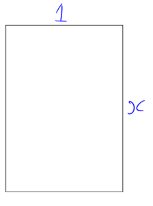 Прямоугольник с отношением сторон 1 к x