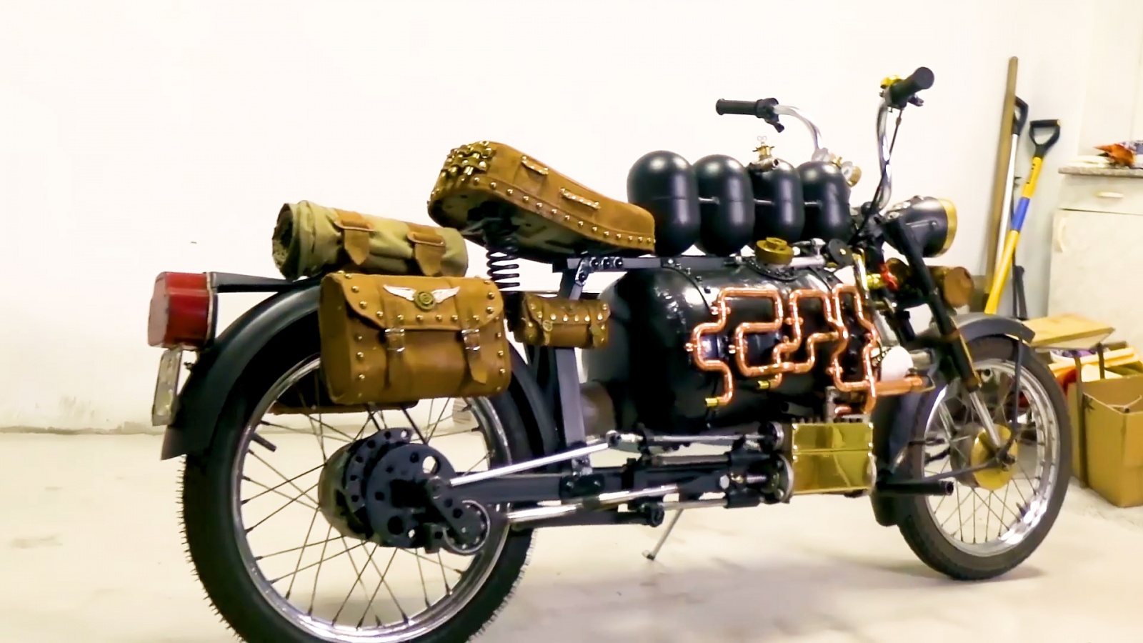 Паровой мотоцикл своими руками - 18