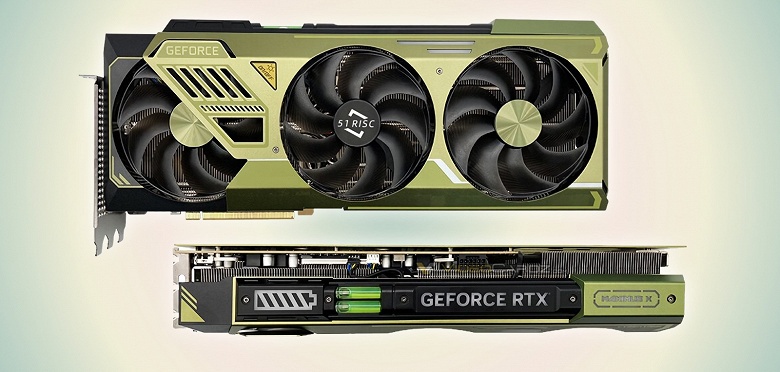 Такую GeForce RTX 4090 можно использовать на стройке, но не в качестве кирпича. Модель 51RISC оснащена уровнем