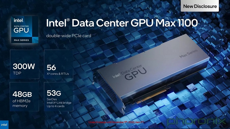 Intel представила процессоры с 64 ГБ памяти HBM2e и GPU, состоящий из 47 кристаллов. Это продукты нового семейства Intel Max Series