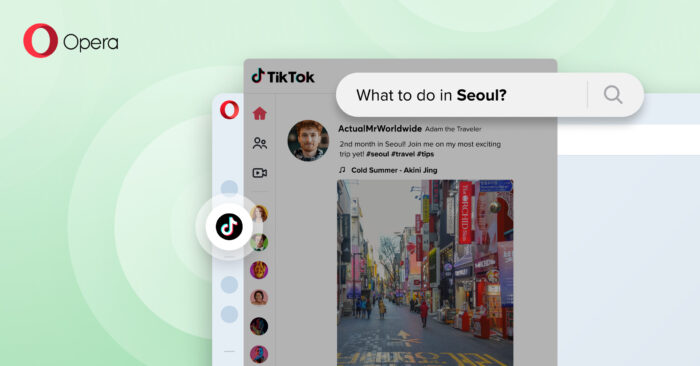Opera стал первым браузером со встроенным TikTok